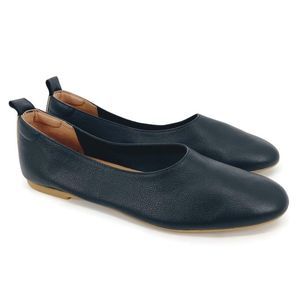 Everlane The Italian Leather Day Glove Flat in Black Sz 5 NWOB